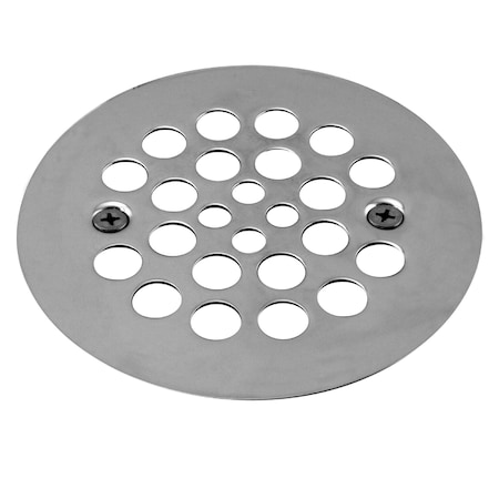 Westbrass 4-1/4" O.D. Shower Strainer Plastic-Oddities Style in Polished Chrome D3193-26